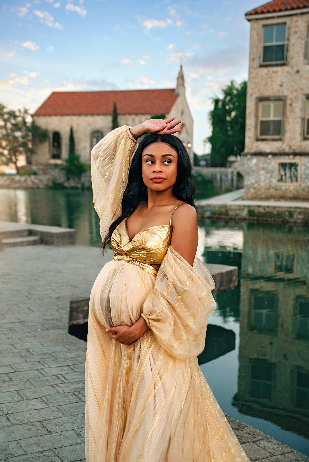 Golden Hour Gown - Maternity Dress For Sale ShopMom2B Golden Hour Gown - Maternity Dress For Sale ShopMom2B