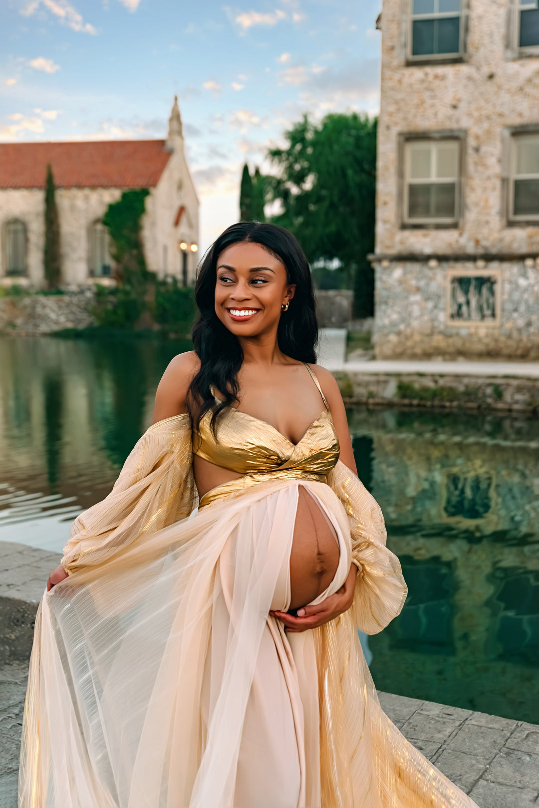 Golden Hour Gown - Maternity Dress For Sale ShopMom2B Golden Hour Gown - Maternity Dress For Sale ShopMom2B