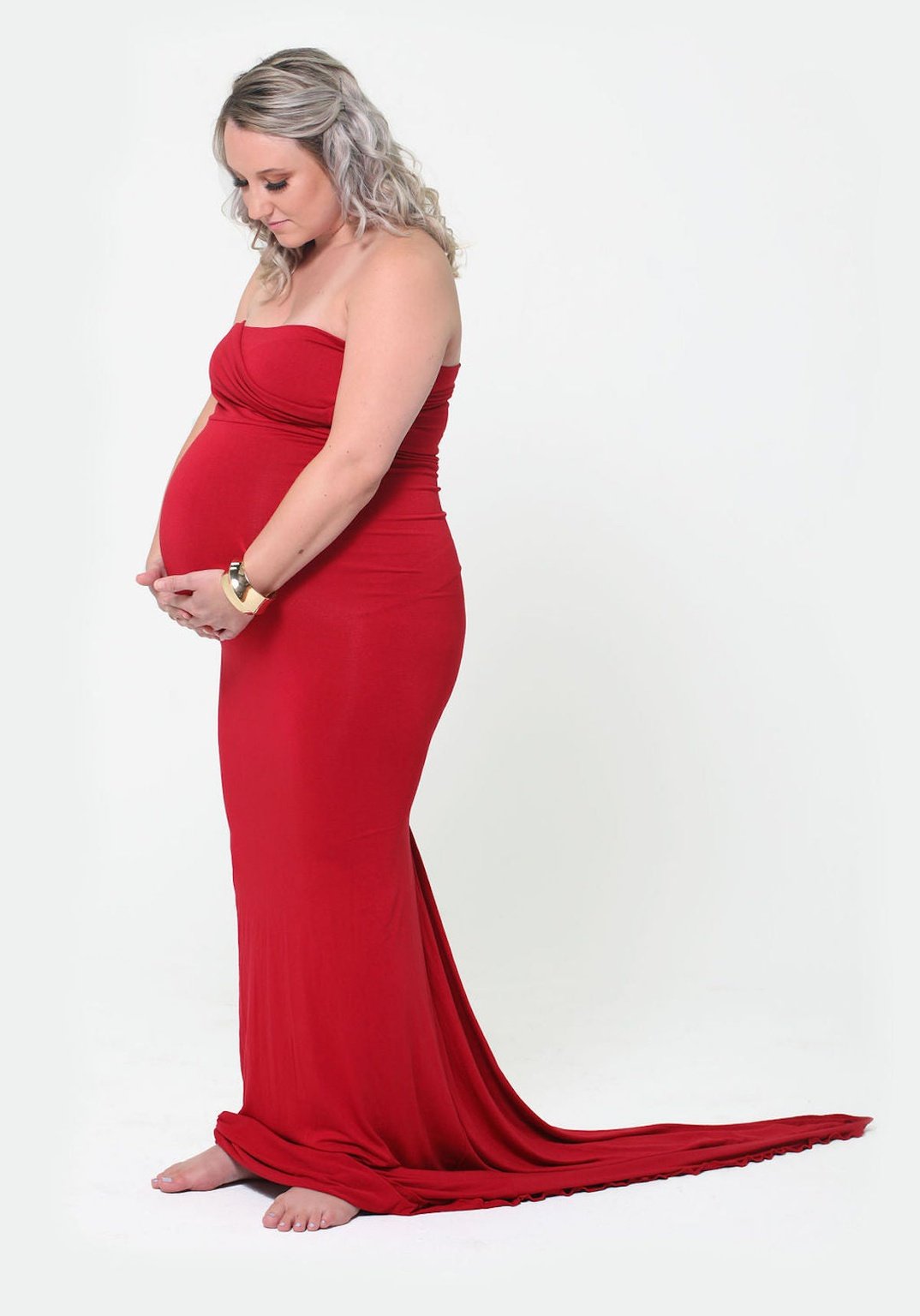 Jessica Gown-Maternity Dress Rental Small / Mauve