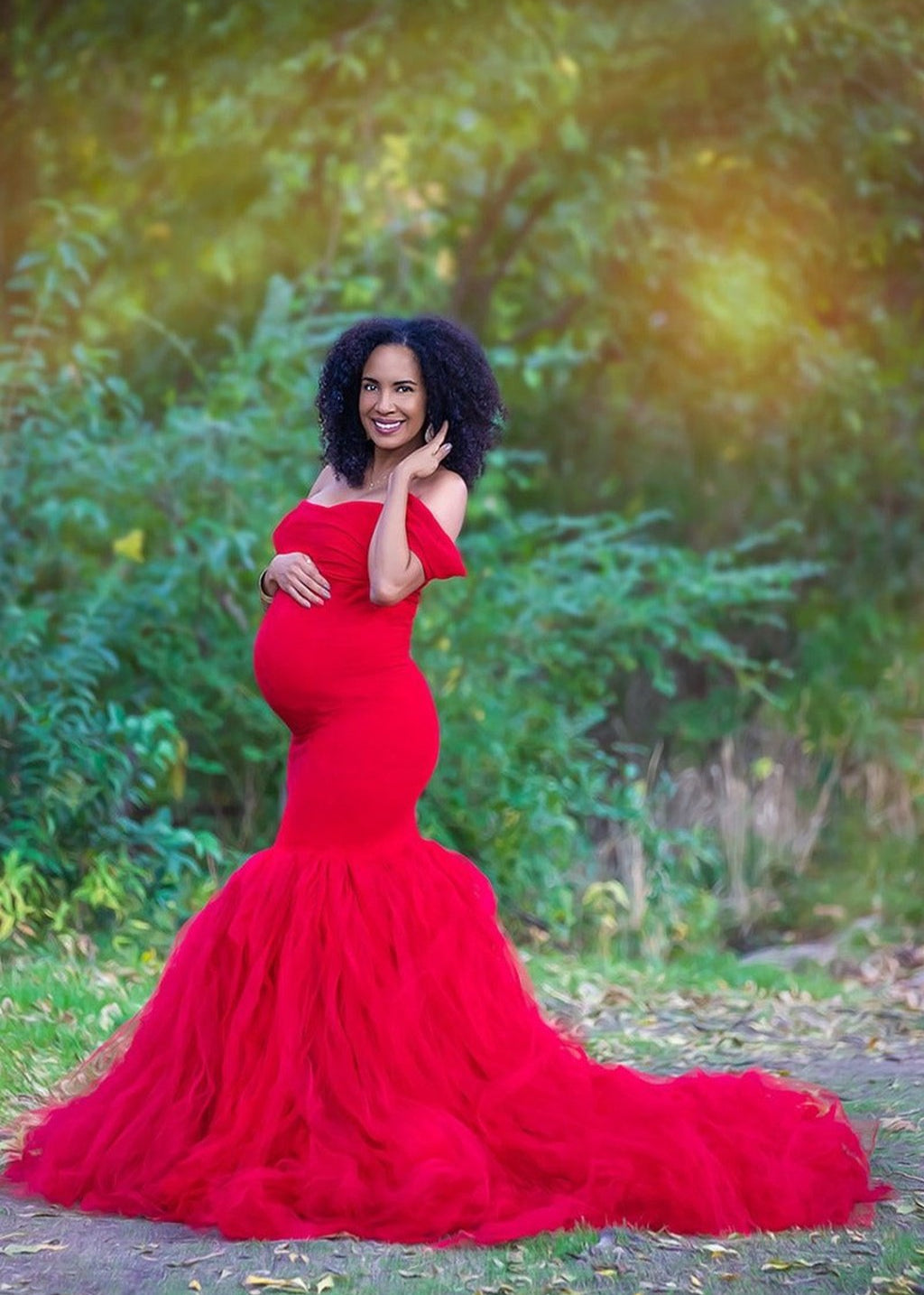 Celine Gown - Maternity Dress for Sale Large / Red Celine Gown - Maternity Dress for Sale Large / Red